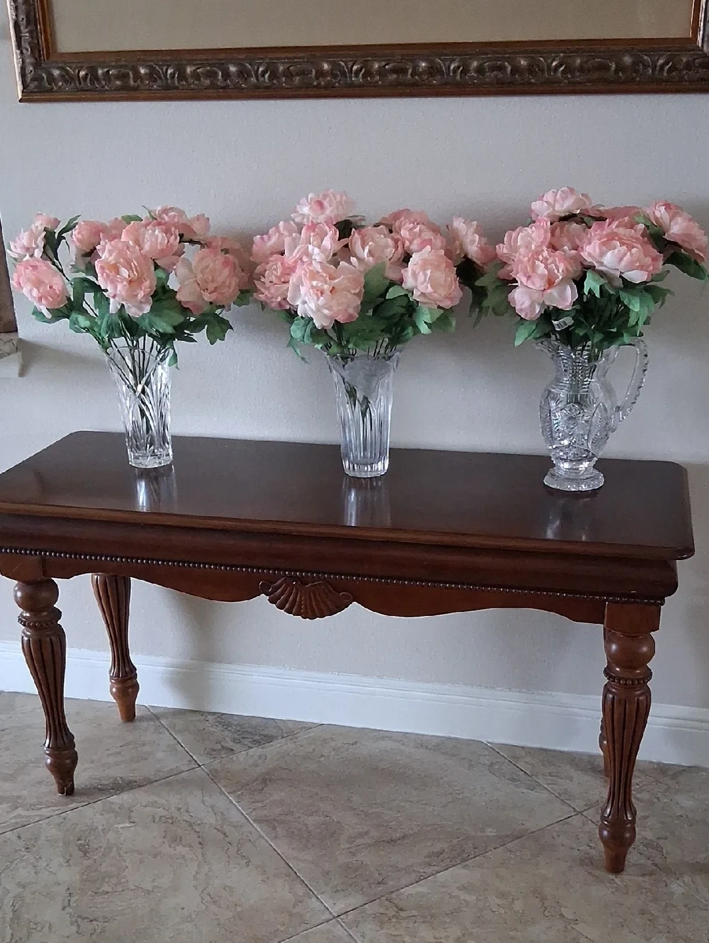 Artificial Silk Flower Pink Peony Flowers - Bundle of 6 Bushes - NWT